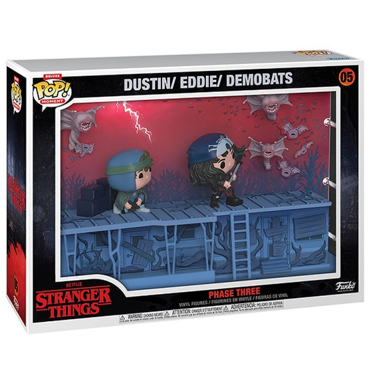 Funko Pop ! Moments Stranger Things Phase Three (05) Dustin/Eddie/Demobat Figure