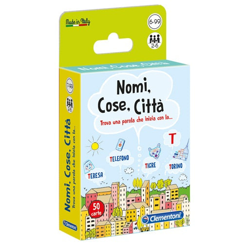 Nomi Cose Citta' Deluxe Gioco Societa Da Tavolo Clementoni Italiano Pocket 7+