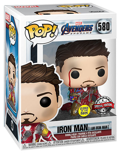 Funko Pop ! Marvel Avengers Endgame - (580) I Am Iron Man Special Edition Gitd
