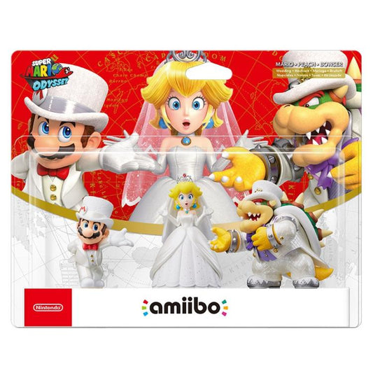 AMIIBO NINTENDO SUPER MARIO ODYSSEY PACK 3 IN 1 - MARIO / PEACH /BOWSER WEDDING