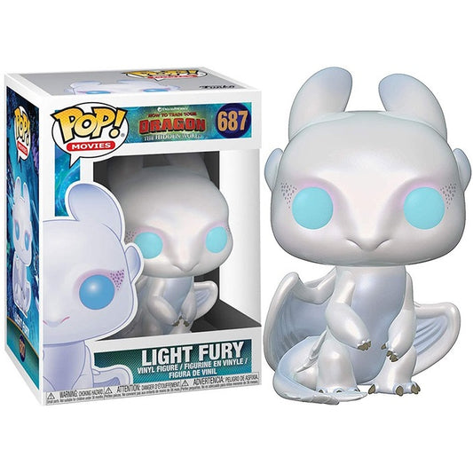 Funko Pop ! Movies Dragon Trainer 3 - (687) Light Fury Drago Bianco Furia Chiara