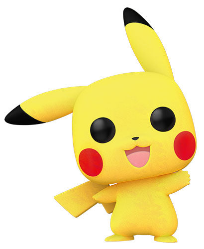 Funko Pop ! Pokemon - (553) Pikachu (Waving) Flocked Special Edition 9Cm