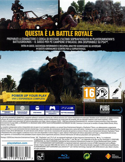 Playerunknown's Battlegrounds Ps4 Gioco Pugb Italiano Playstation 4 Sigillato