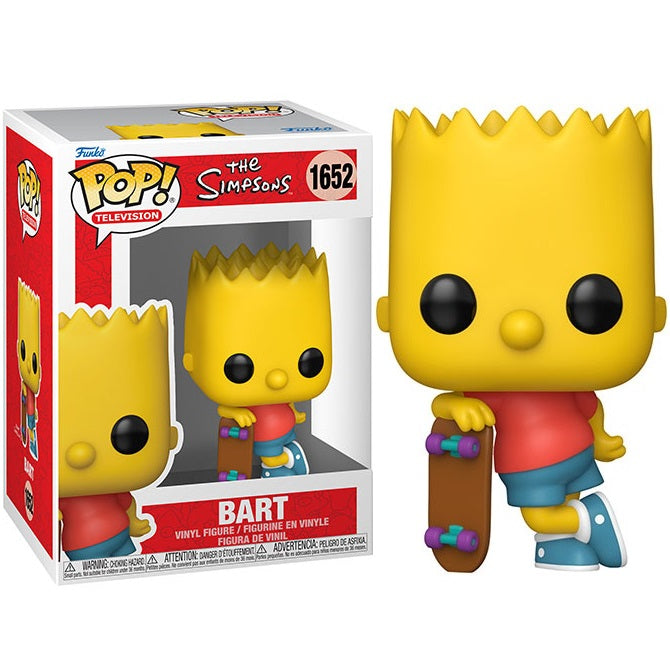 Funko Pop ! Television - The Simpson (1652) Bart W/ Skateboard Vinyl Figure 9Cm