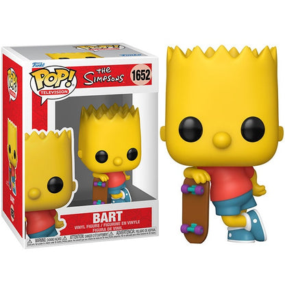 Funko Pop ! Television - The Simpson (1652) Bart W/ Skateboard Vinyl Figure 9Cm