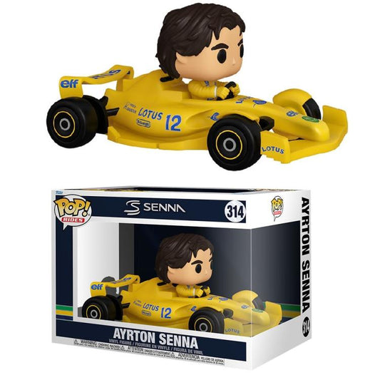 Funko Pop ! Racing F1 - (314) Ayrton Senna W/Helmet Vinyl Figure Lotus 25Cm