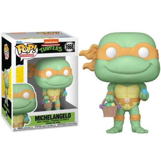Funko Pop ! Television - Turtles (1668) Michelangelo (Easter) Figure 9Cm Pasqua