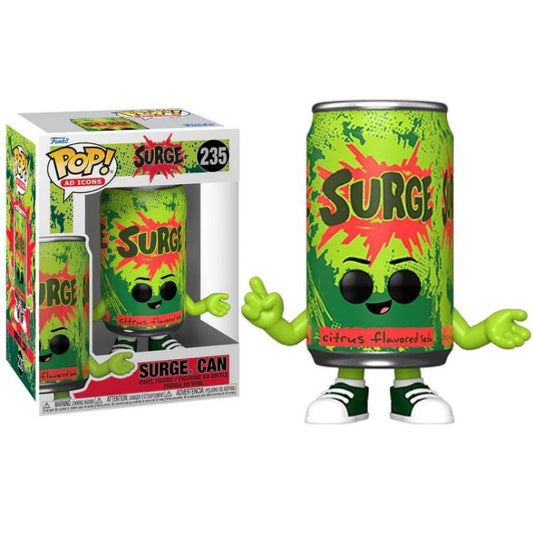 Funko Pop ! Ad Icons Surge (235) Surge. Can Vinyl Figure 9 Cm Statuetta Tin Can