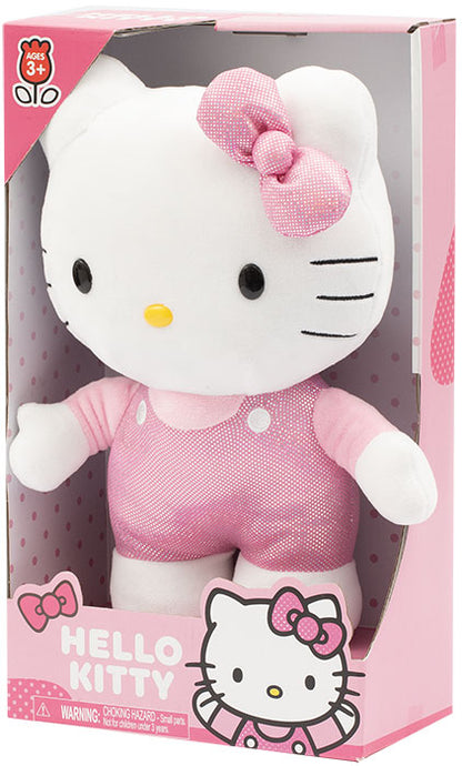 Peluche Hello Kitty Vestitino Raso Rosa 30Cm Pupazzo Morbido Collezione Plh1075