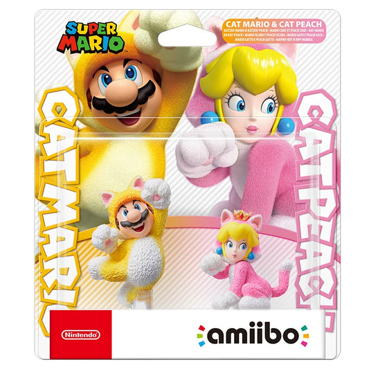 AMIIBO NINTENDO SUPER MARIO PACK 2 IN 1 - CAT MARIO (GATTO) CAT PEACH (GATTINA)
