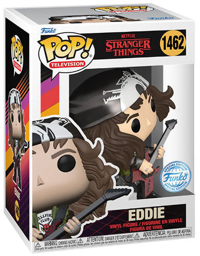 Funko Pop ! Television Netflix Stranger Things S4 (1462) Eddie W Guitar Chitarra