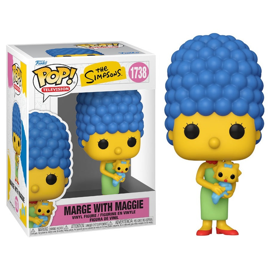Funko Pop ! Tv The Simpsons - (1738) Marge W/ Maggie Figure 9cm