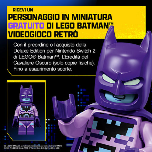 LEGO Batman: L'eredità del Cavaliere Oscuro Deluxe Edition NSW2 Gioco ITA - Nintendo Switch 2