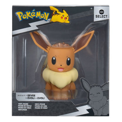 Jazwares - Pokemon Select (Eevee)  - Vinyl Action Figure Statuetta 12 Cm in Vinile da Collezione - Serie 5