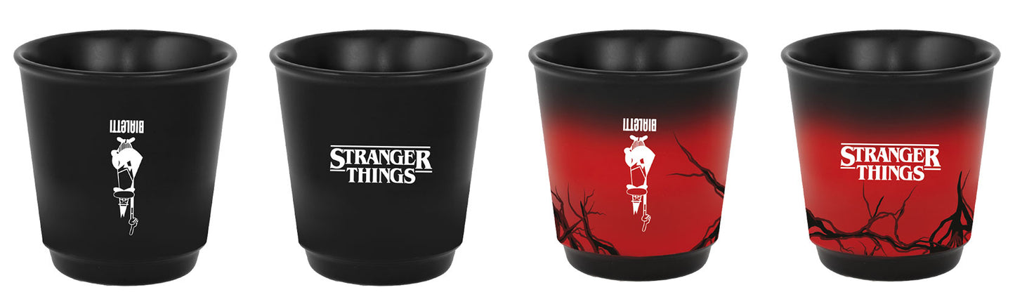 BIALETTI Set 4 Bicchierini Cambia Colore Stranger Things Termosensibili 90ml