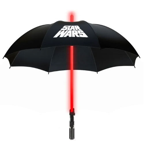 Star Wars Ombrello Premium Manuale con Luci Led Rosso Spada Laser (Darth Vader)