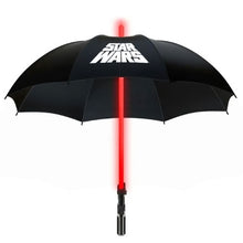 Star Wars Ombrello Premium Manuale con Luci Led Rosso Spada Laser (Darth Vader)