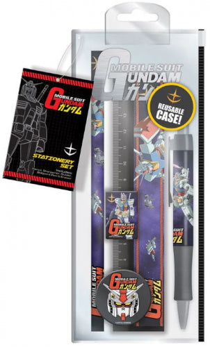 Mobile Suit Gundam Set Cancelleria 5pz - Stationery Set Da Collezione Nuovo