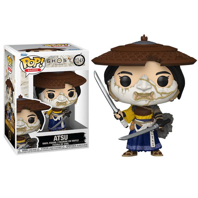 Funko Pop! Games Ghost of Yotei - (1098) Atsu Vinyl Figure Tsushima Ps5 - Vinyl Samurai 9cm