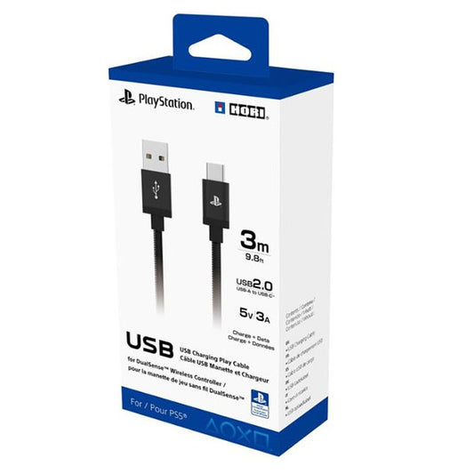 HORI PS5 Cavo di Ricarica da USB-A a USB-C 3m Playstation 5 Pad Dualsense