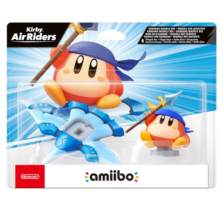 Amiibo Kirby Air Riders Bandana Waddle Dee & Winged Star Figure Nintendo Switch
