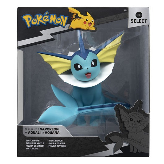 Jazwares - Pokemon Select (Vaporeon)  - Vinyl Action Figure Statuetta 12 Cm in Vinile da Collezione - Serie 12