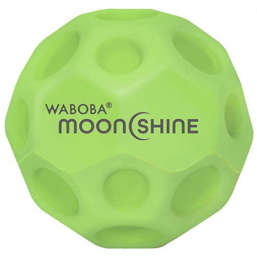 Waboba Pallina Moon Ball Moonshine Light Up Glow In The Dark Rimbalzante - Verde - Light Up Moon Ball Led Hyper Bouncy - Extra Bounce Land Ball Green