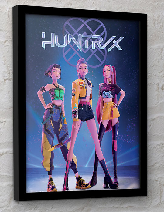 KPop Demon Hunters Huntrix Framed Cornice Quadro Collector Print 30x40cm