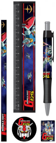 Mobile Suit Gundam Set Cancelleria 5pz - Stationery Set Da Collezione Nuovo
