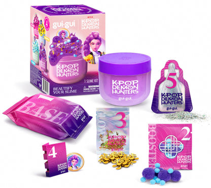 Gui Gui Slime KPop Demon Hunters Kit 1pz (Random) Confezione Singola - 4 Personaggi Rumi / Zoey / Mira / Derpy