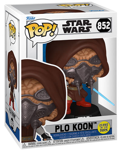 Funko Pop! Star Wars Animation - (852) Plo Koon Glow Figure 9cm - Clone Wars Vinyl