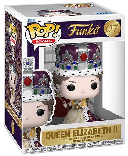 Funko Pop ! Royals - (07) Queen Elizabeth II (Coronation) Regina Elisabetta 12cm