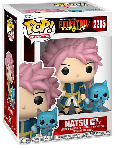 Funko Pop ! Animation Fairy Tail 100 Years Quest - (2285)  Natsu w/Happy 9cm