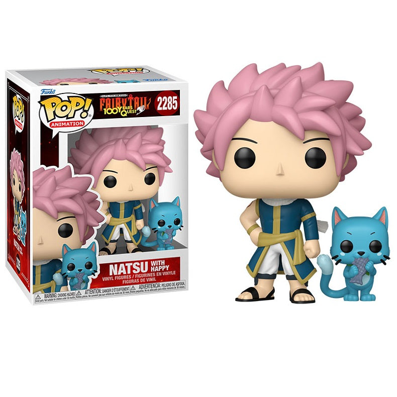 Funko Pop ! Animation Fairy Tail 100 Years Quest - (2285)  Natsu w/Happy 9cm
