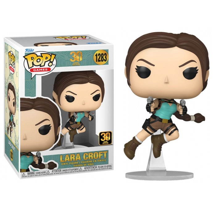 Funko Pop! Games Tomb Raider 30th - (1283) Lara Croft Figure 9cm - In Action Vinyl Anniversary Ed.