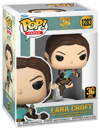 Funko Pop! Games Tomb Raider 30th - (1283) Lara Croft Figure 9cm - In Action Vinyl Anniversary Ed.