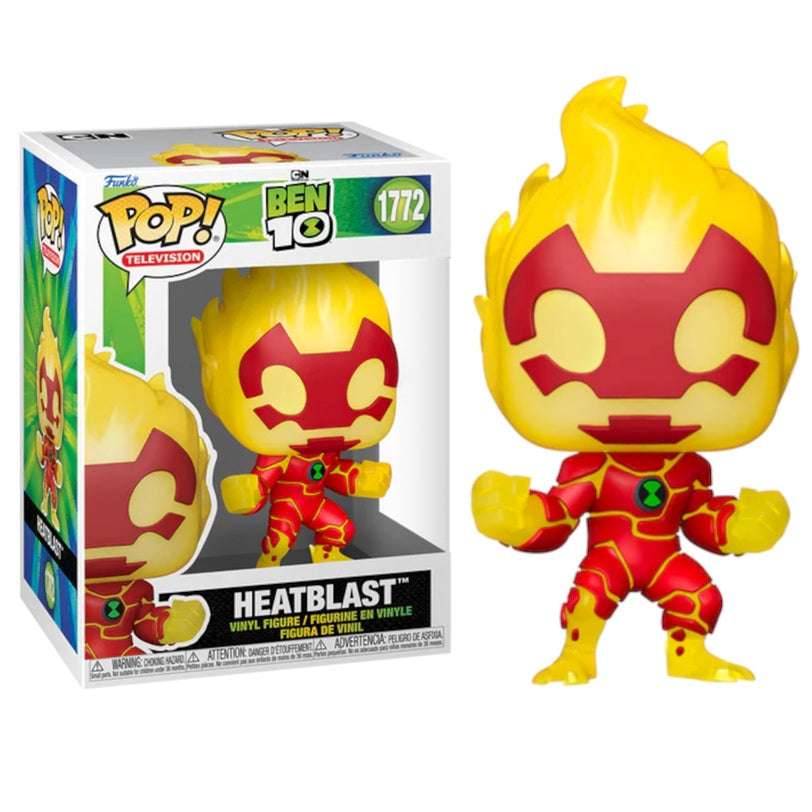 Funko Pop  ! Television Ben 10 - (1772) Heatblast Figure Cartoon Network 9cm