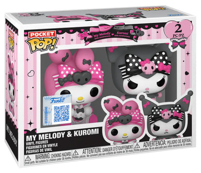 Funko Pop ! Pocket ! 2 Pack Hello Kitty - Kuromi Vinyl Figure 4Cm Keychain