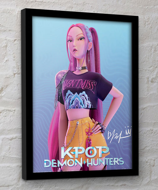 KPop Demon Hunters Mira Framed Cornice Quadro Collector Print 30x40cm