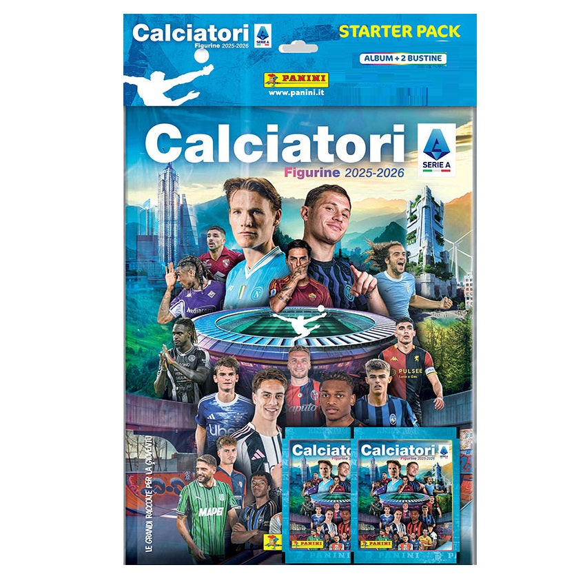 Calciatori Panini 2025-2026 Starter Pack Album + 2 Bustine Calcio Serie A