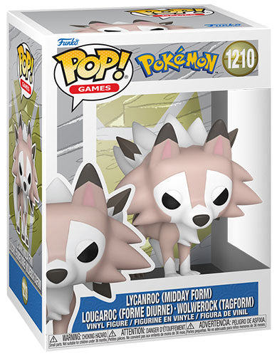 Funko Pop ! Games Pokemon - (1210) Lycanroc (Midday Form) 9cm (Preorder)