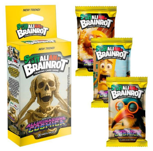 Skifidol Brainrot Allucinazione Cosmica Confezione 3 Buste TCG Carte Carte ITA