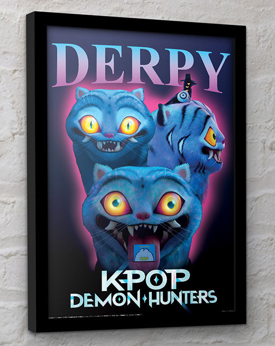 KPop Demon Hunters Derpy Framed Cornice Quadro Collector Print 30x40cm