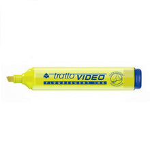 Evidenziatore Fluorescente Tratto Video Giallo Pennarello Punta Scalpello Office