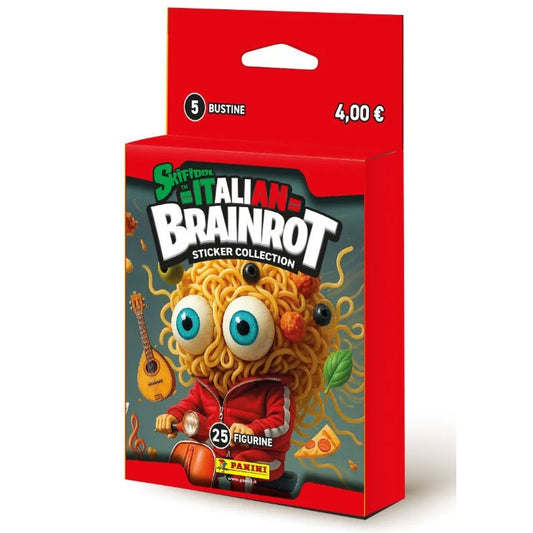 PANINI Stickers Skifidol BRAINROT Ecoblister 5 Buste 25 Figurine Album Ufficiale ITA