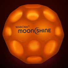 Waboba Pallina Moon Ball Moonshine Light Up Glow In The Dark Rimbalzante - Orange- Light Up Moon Ball Led Hyper Bouncy - Extra Bounce Land Ball