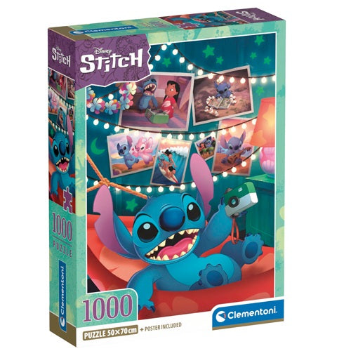 Clementoni Puzzle Disney Stitch 1000 Pz - Puzzle + Poster Incluso