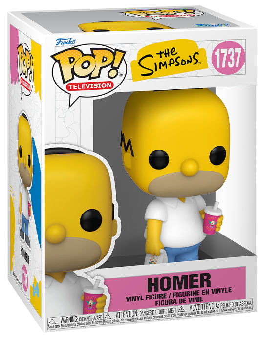 Funko Pop ! Tv The Simpsons - (1737) Homer Krusty Burger Mc Figure 9cm