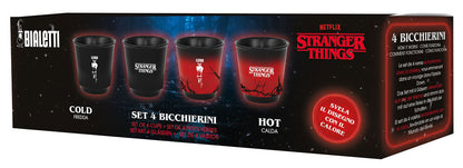 BIALETTI Set 4 Bicchierini Cambia Colore Stranger Things Termosensibili 90ml