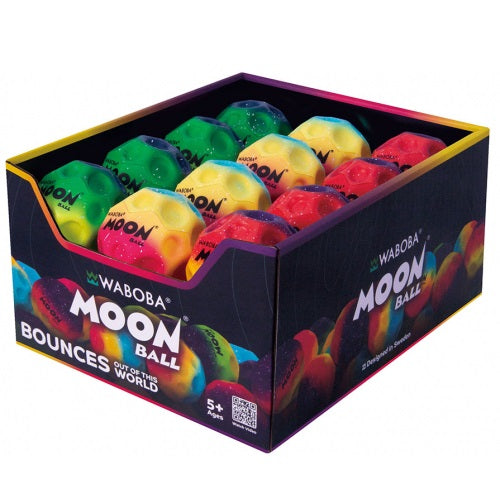 Waboba Pallina Original Rainbow Moon Ball (Arcobaleno) Palla IPER RIMBALZANTE che rimbalza, originale per saltare, Giocattolo ad alte prestazioni per un'estate di divertimento senza fine RAINBOW
